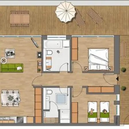 DünenResort in Binz, strandnahe und moderne FeWo mit Balkon und mit Meerblick, Binz