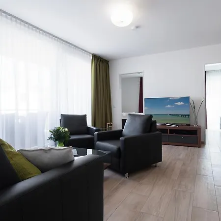 DünenResort in Binz, strandnahe und moderne FeWo mit Balkon und mit Meerblick, Apartment